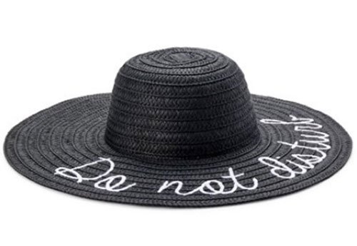 walart black sun hat do not disturb white script fountainof30