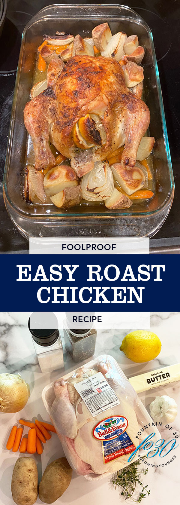 easy roast chicken recipe fountainof30