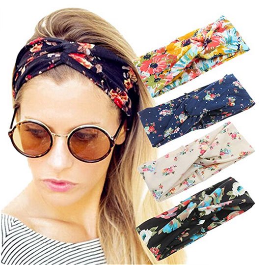 Elacucos 4 Pack Women Headbands floral fountainof30