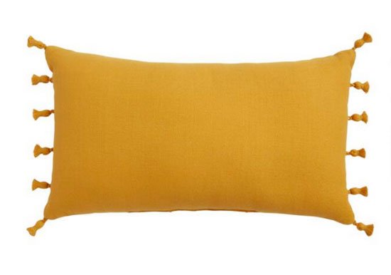 Woven Tasseled Indoor Outdoor Lumbar Pillow fountainof30