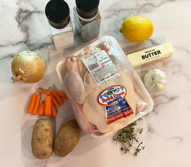 easy roast chicken with vegetables ingredients fountainof30