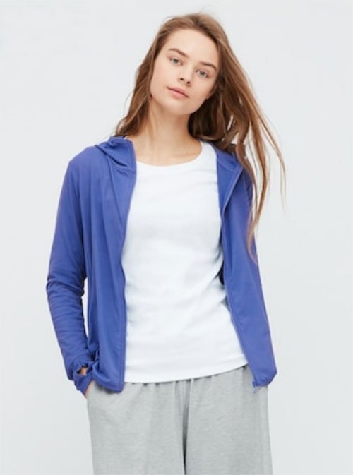 Uniqlo AIRism Hoodie blue fountainof30