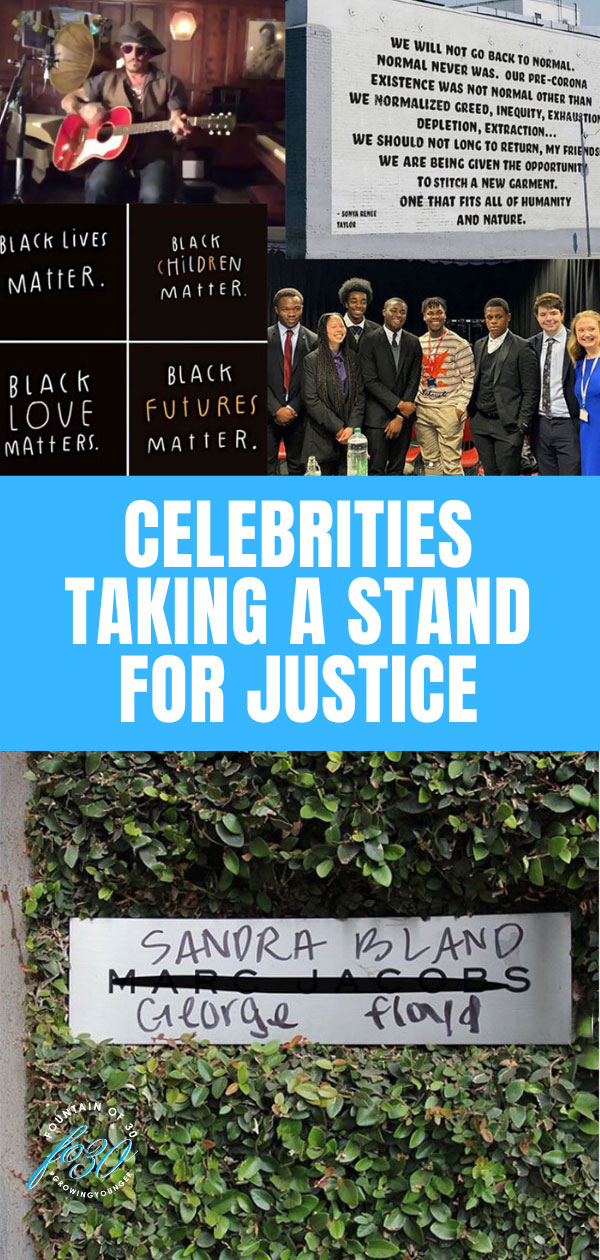 celebrities taking a stand fountainof30