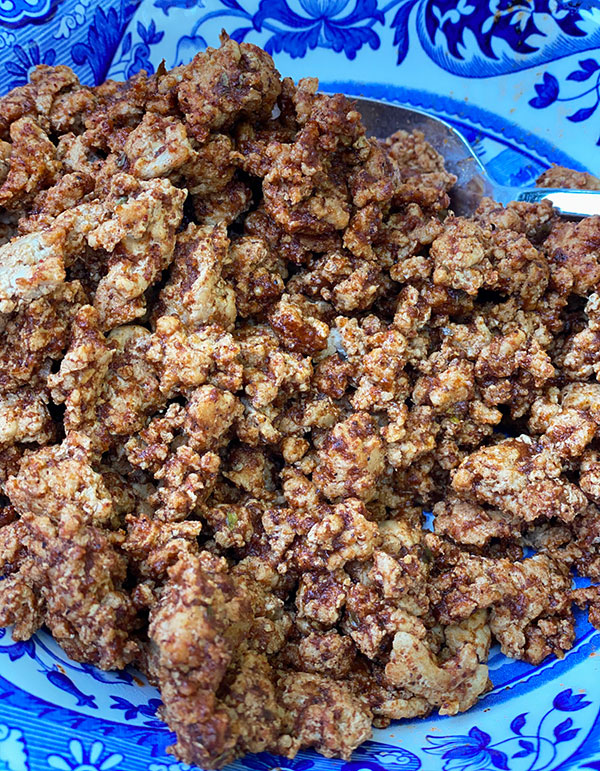 Copycat Old El Paso Taco Seasoning on ground meat