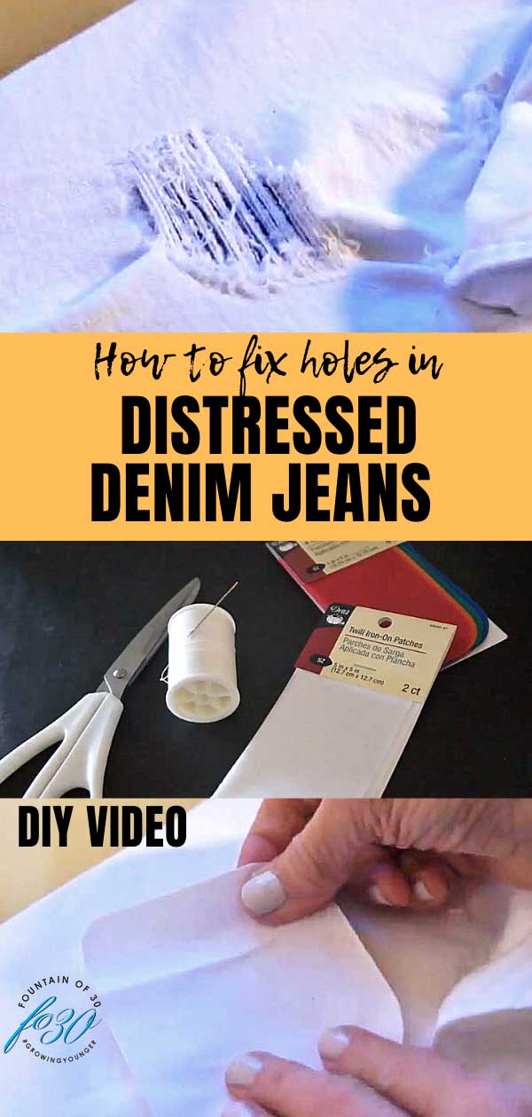 how to fix holes in distressed denim