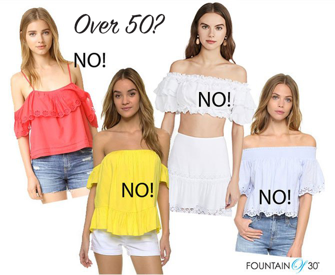 do not wear off the shoulder like this fountainof30