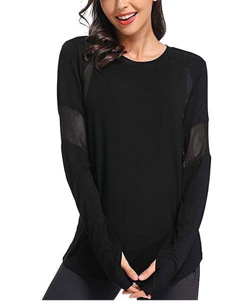 athleisure over 40 black top long sleeve fountainof30