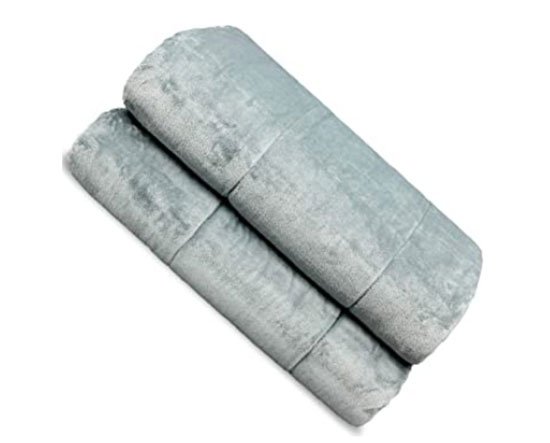 grey velvet Weighted Blanket 