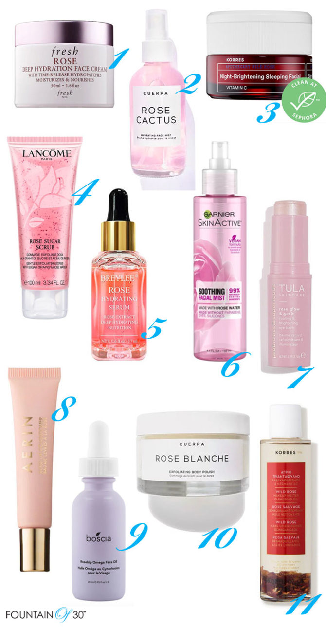 best rose beauty skincare fountainof30