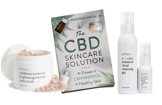 Aethers skincare products and CBD book Healthy Aging Month Giveaways fountainof30