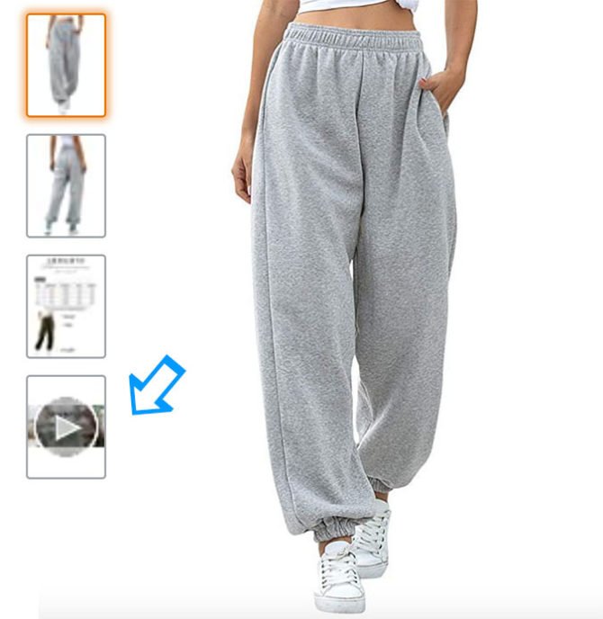 check for video Womens High Waist Sweatpants