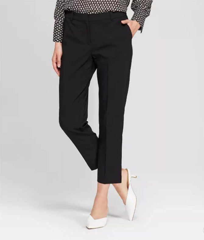 black Straight Leg trousers fountainof30