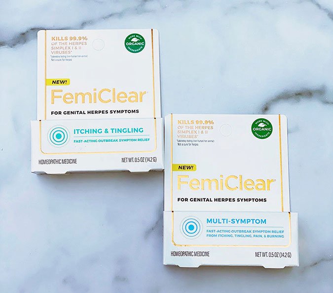 femiclear genital herpes symptom relief