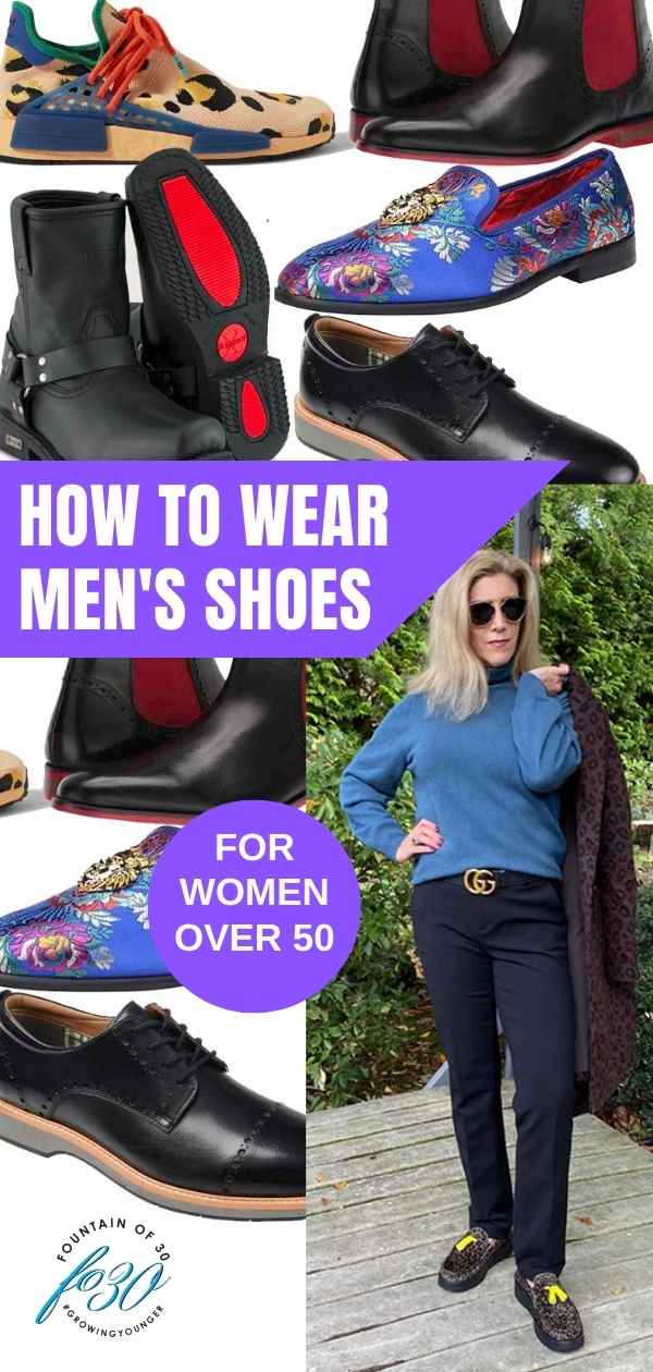 how to wear men's shoes for women over 50 fountainof30