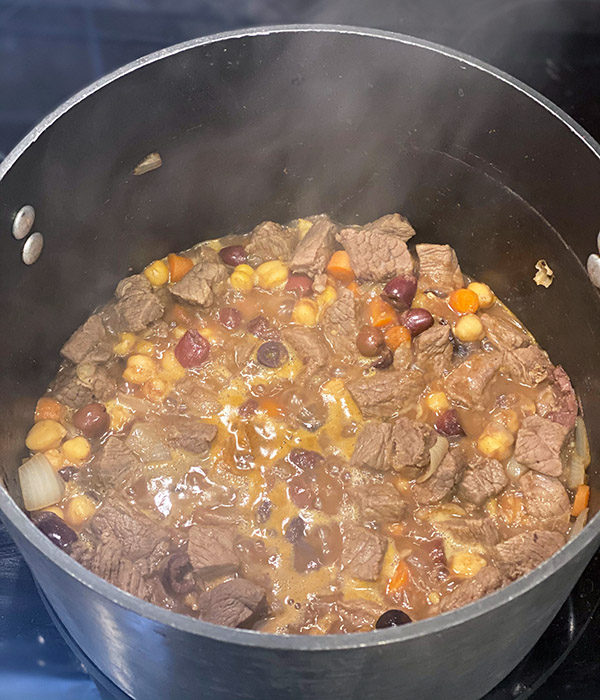 Moroccan Beef Stew simmer