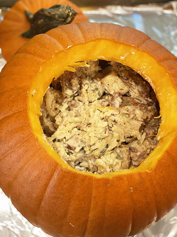 Stuffed Pumpkin before cooking fountainof30