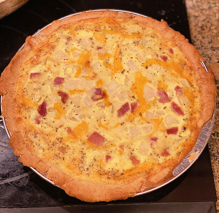 Leftover Holiday Ham & Cheese Quiche