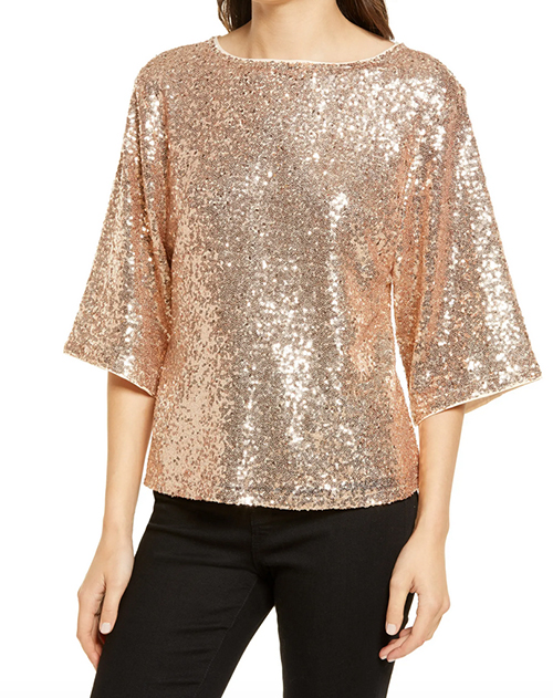 holiday look ovewr 40 Sequin top fountainof30