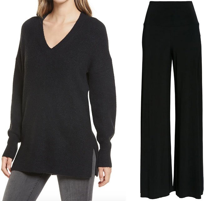 monochrome black sweater and pants fountainof30
