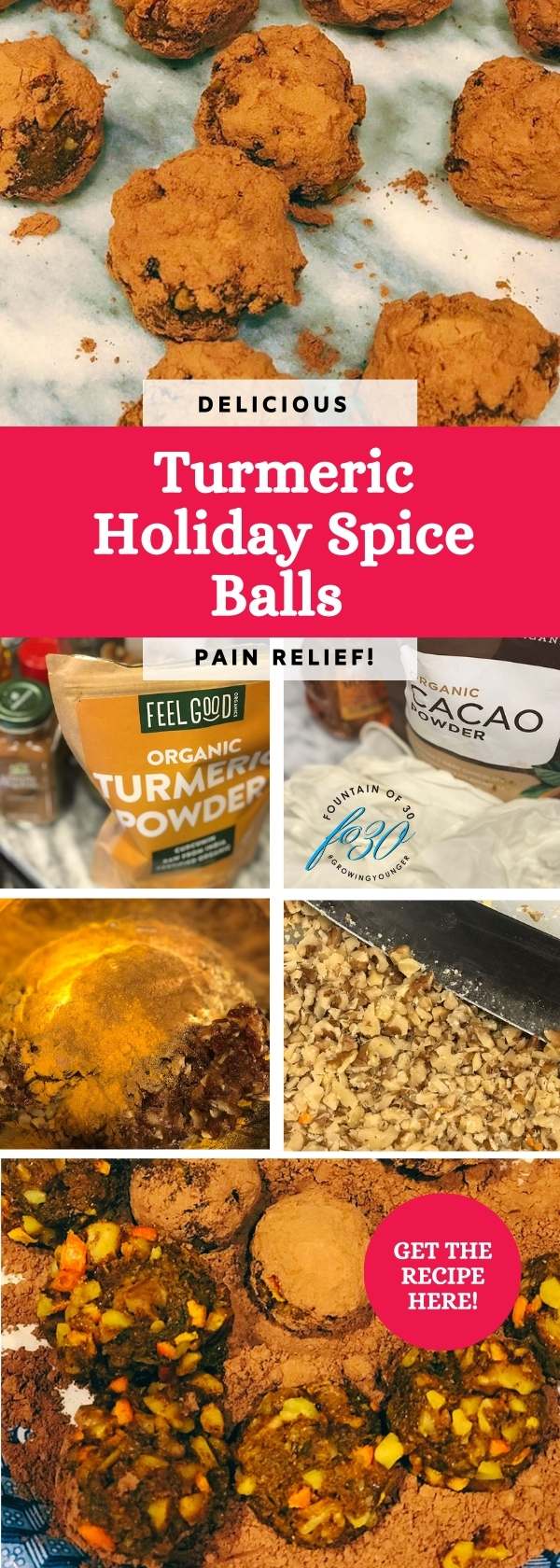 Painless Turmeric Holiday Spice Balls herbalist recipe fountainof30