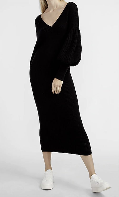 V Neck Sweater dress fountainof30