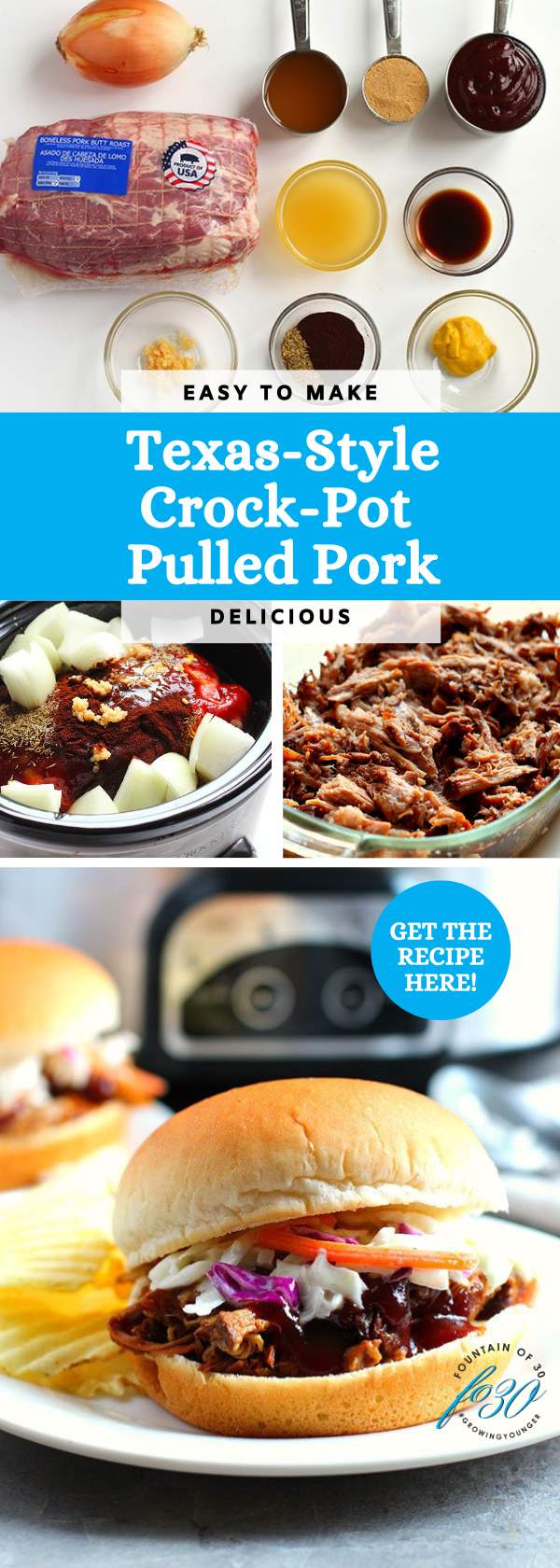 easy to make pulled pork in a crockpot fountainof30