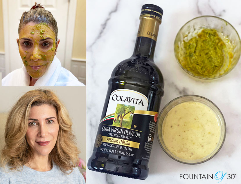 DIY Face mask olive oil fountainof30