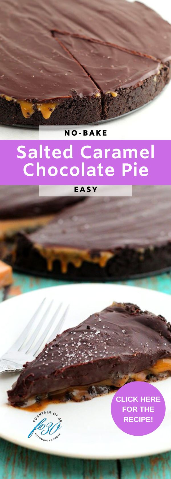 easy no-bake salted caramel chocolate pie recipe fountainof30