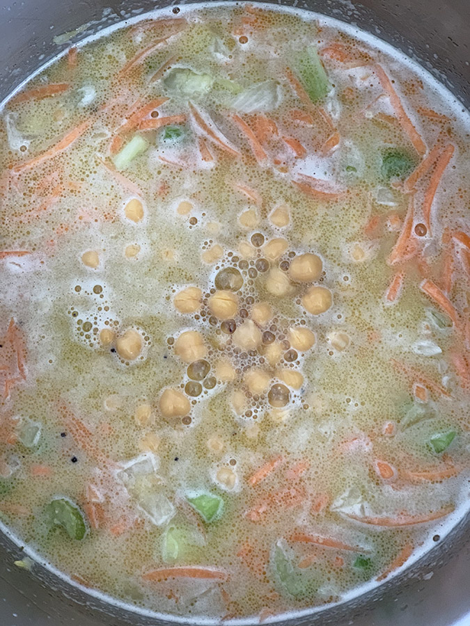 hearty chickpea soup simmering fountainof30