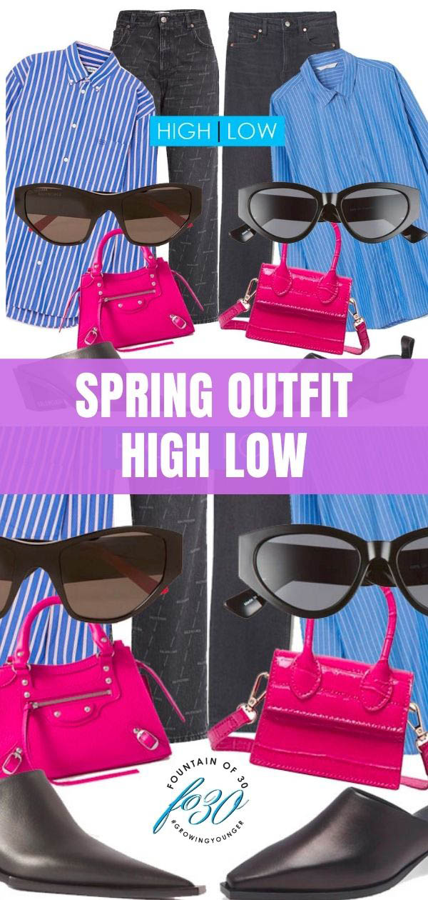 spring outfit high low style fountainof30