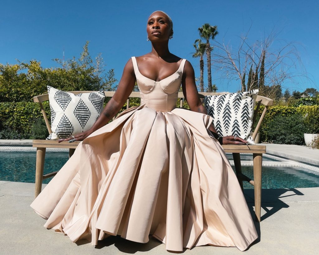 Cynthia Erivo in Alexander McQueen SAG Awards 2021 Fashion