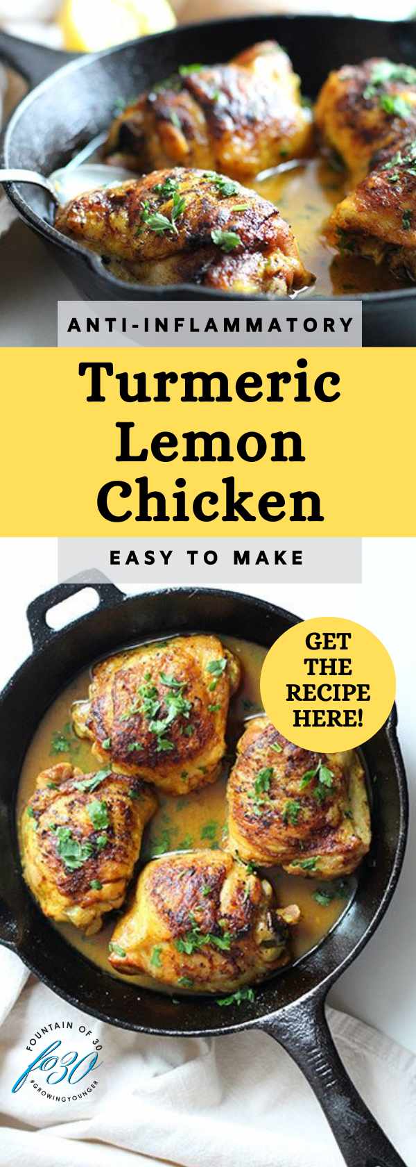 turmeric lemon chicken recipe easy to make fountainof30