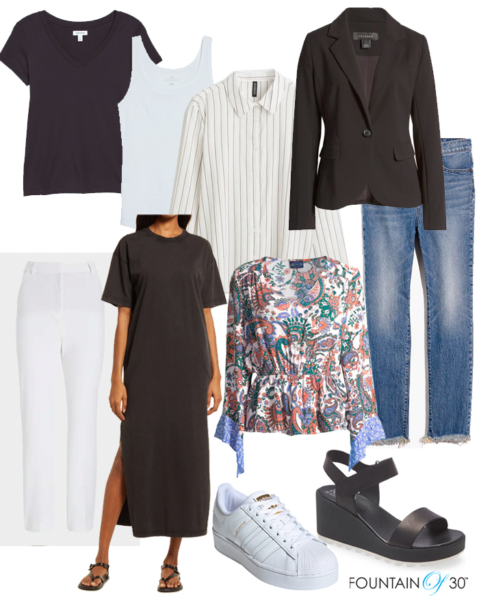 10 Piece Summer Capsule wardrobe fountainof30