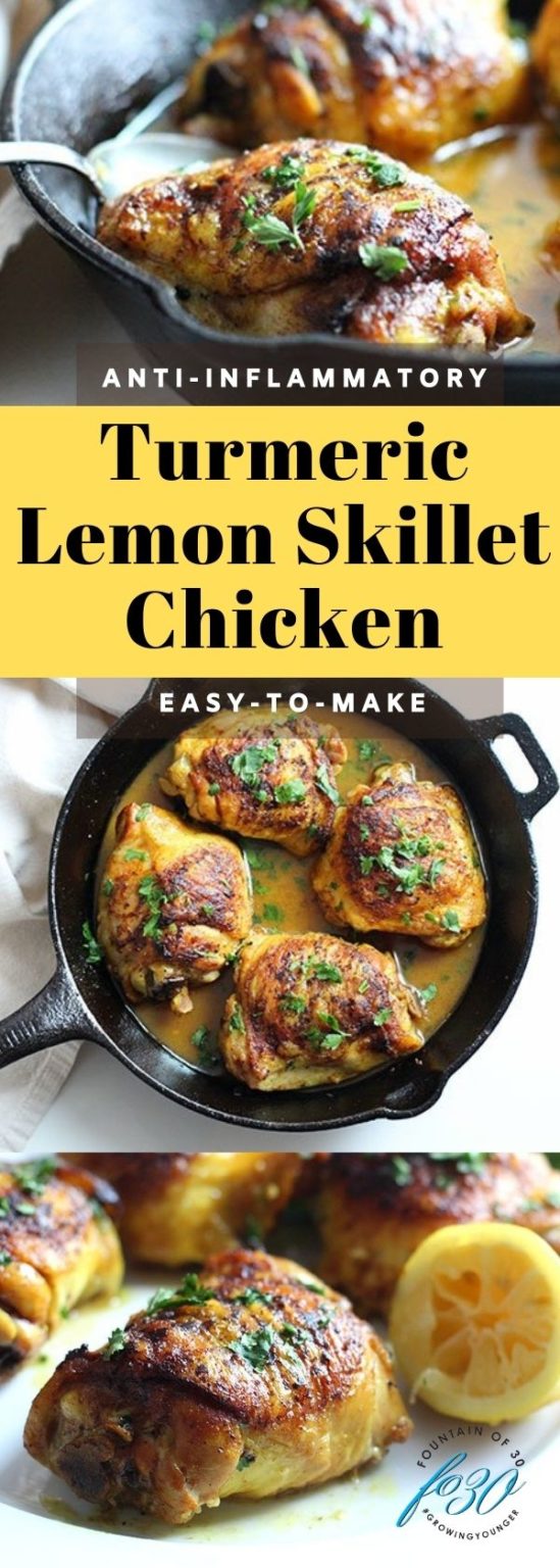 Easy To Make AntiInflammatory Turmeric Lemon Skillet Chicken