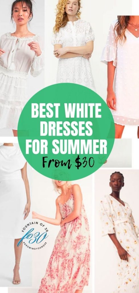 Chic White Dresses For Summer From $30 To $90 - fountainof30.com