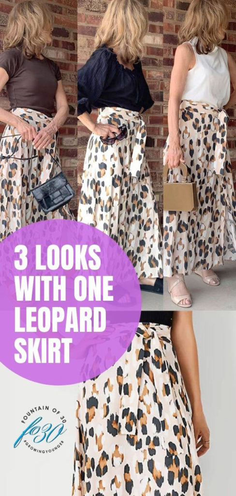 3 Easy-To-Wear Looks With One Leopard Print Skirt - fountainof30.com