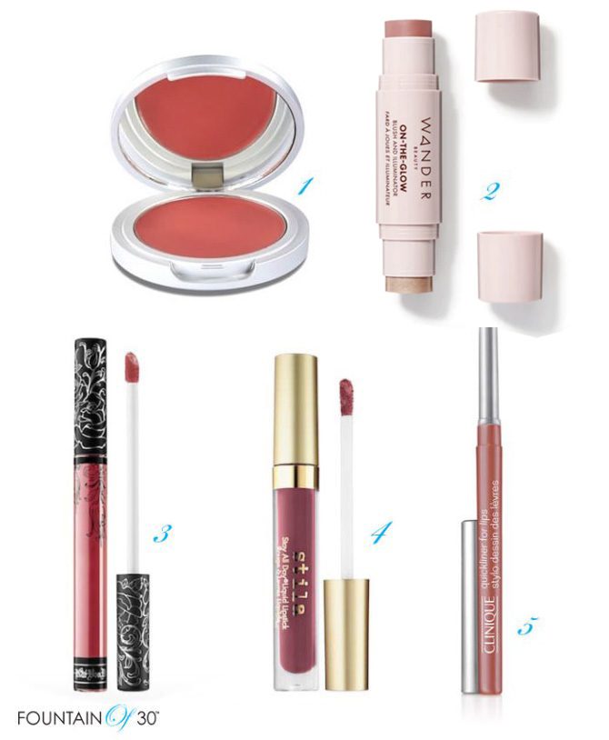 best sweat proof makeup blushes liquid lipsticks and liner fountainof30