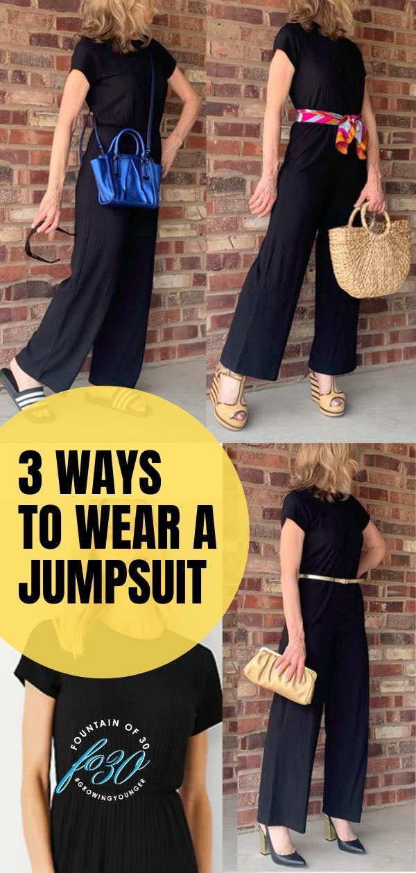 Three Different Ways to Wear A Little Black Jumpsuit - fountainof30.com