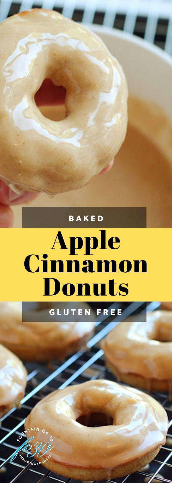 glazed apple baked donuts fountainof30