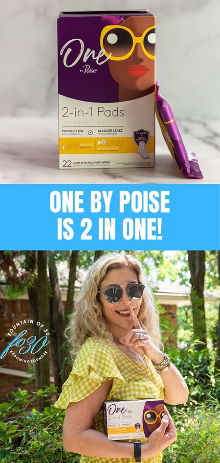 I never thought there would be a time in my life where I have to worry about two problems simultaneously. Yet here I am. One by Poise® 2-in-1 Protection for Period Weeks and Bladder Leaks™ are discreet pads and panty liners that keep you 10x drier from both period AND bladder leakage...at the same time. #sponsored #periodweeksandbladderleaks #onebypoise #poise @Walmart @Poise