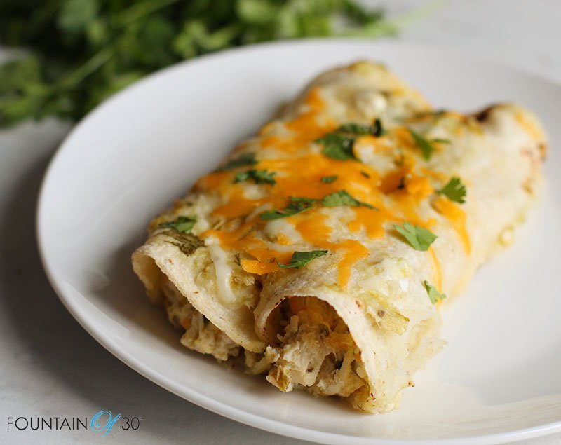 salsa verde chicken enchiladas gluten free fountainof30