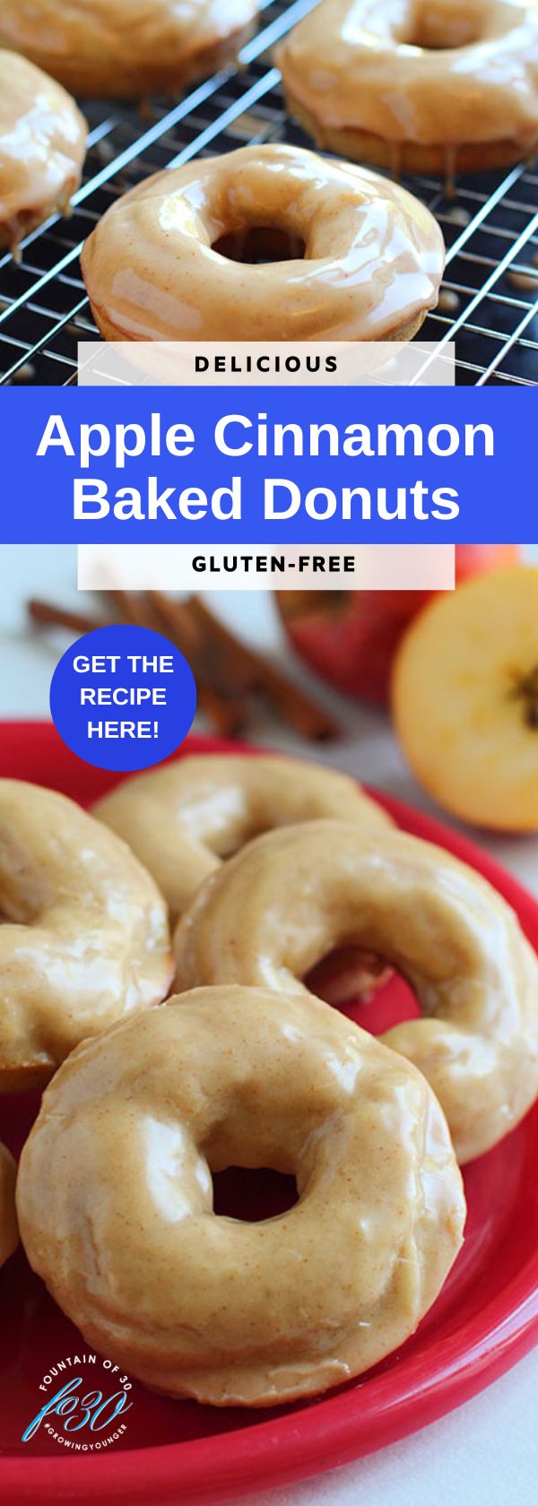 glazed apple cinnamon baked donuts gluten free fountainof30