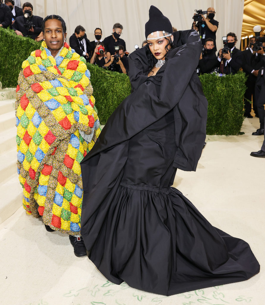 ASAP Rocky in ERL and Rihanna in Balenciaga Met Gala 2021 fashion fountainof30