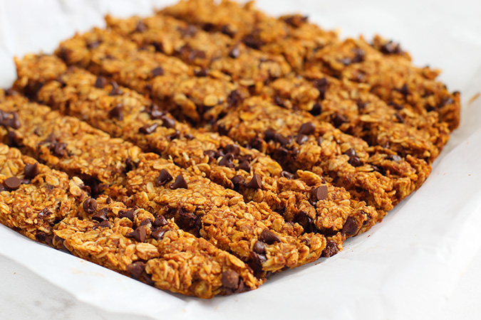 chewy pumpkin chocolate chip granola bars fountqainof30