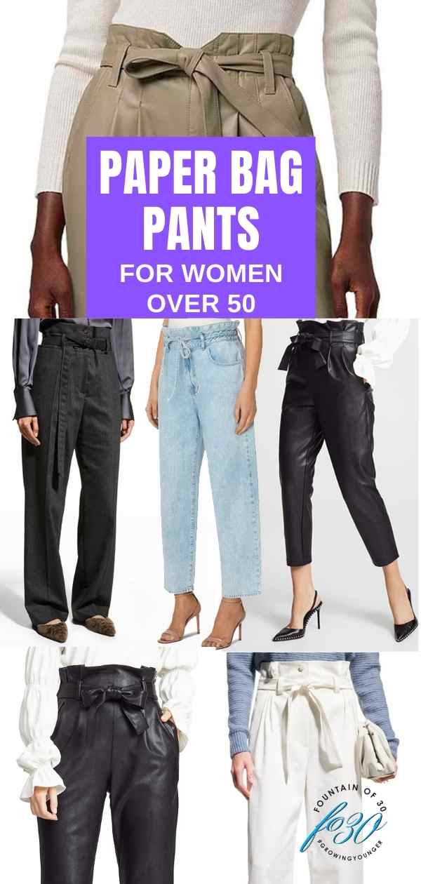 How To Wear Paper Bag Pants When You're Over 50 - fountainof30.com