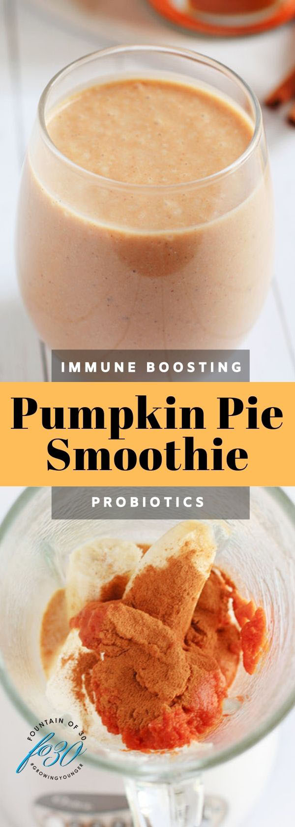 immune boosting pumpkin pie smoothie fountainof30