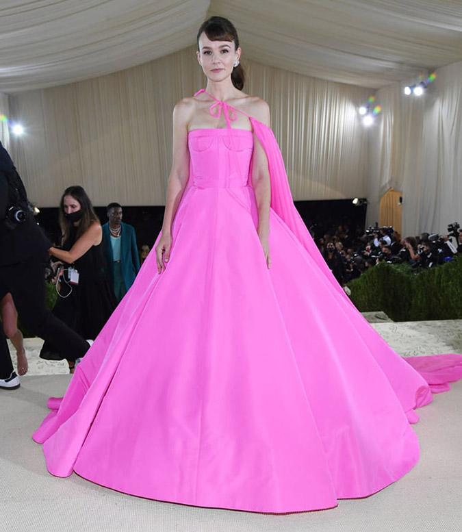 Carey Mulligan neon pink valentino fountainof30