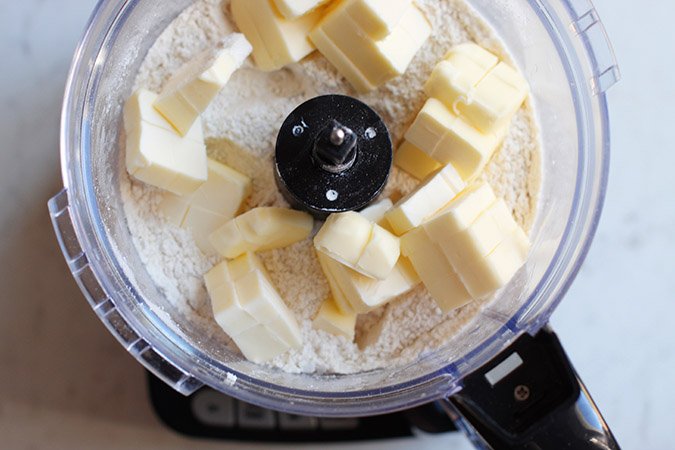 Chicken Pot Pie butter and flour in food processor fountianof30