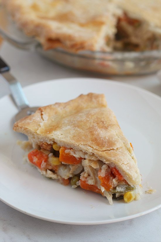 serving gluten free chicken pot pie fountainof30