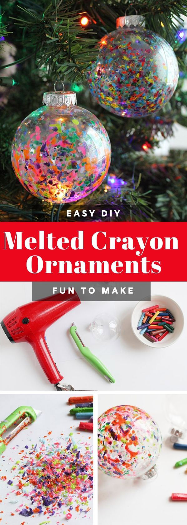 easy diy melted crayon ornaments fountainof30